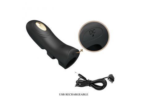 Nakładka na palec Pretty Love Pegasus elektrostymulacyjna czarna USB - 7