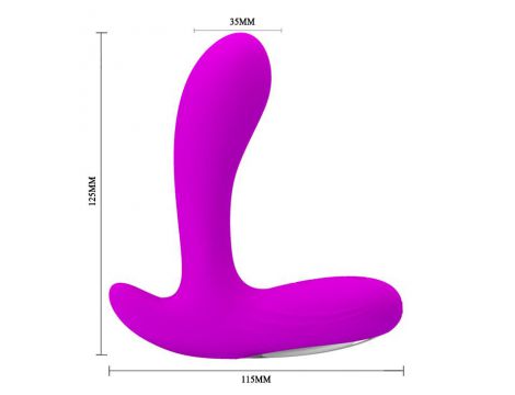 Masażer prostaty silikonowy Pretty Love Backie fioletowy USB 30 funkcji - 4