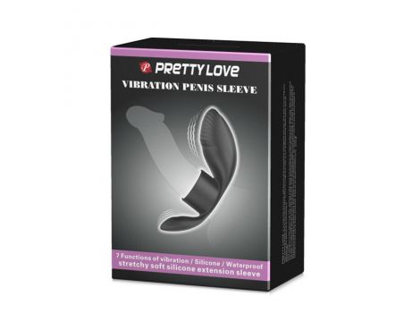 Pierścień erekcyjny wibrujący silikonowy Pretty Love 7 funkcji czarny USB - 3