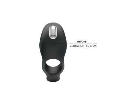 Pierścień erekcyjny wibrujący silikonowy Pretty Love 7 funkcji czarny USB - 9