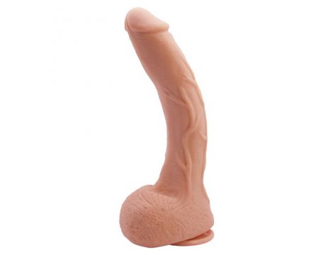 Dildo realistyczne ssące zakrzywione Baile Beautiful Jack cieliste 26 cm - 4