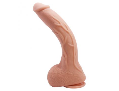 Dildo realistyczne ssące zakrzywione Baile Beautiful Jack cieliste 26 cm - 5