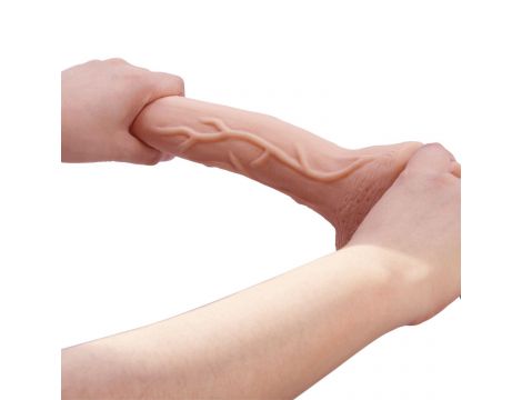 Dildo realistyczne ssące zakrzywione Baile Beautiful Jack cieliste 26 cm - 9
