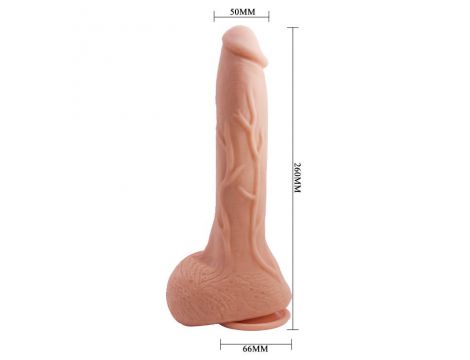 Dildo realistyczne ssące zakrzywione Baile Beautiful Jack cieliste 26 cm - 11