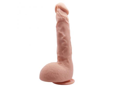 Realistyczne dildo zakrzywione Baile Jason 25 cm cieliste z przyssawką - 4