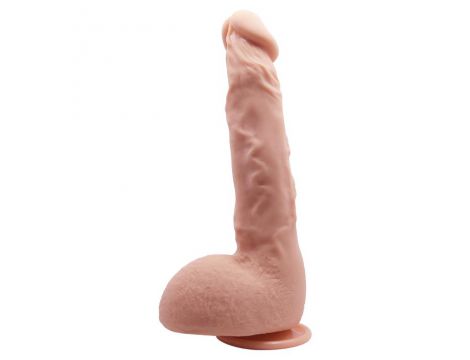 Realistyczne dildo zakrzywione Baile Jason 25 cm cieliste z przyssawką - 5