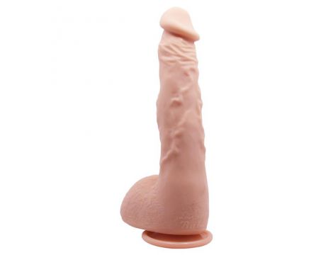 Realistyczne dildo zakrzywione Baile Jason 25 cm cieliste z przyssawką - 6