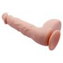 Realistyczne dildo zakrzywione Baile Jason 25 cm cieliste z przyssawką - 9