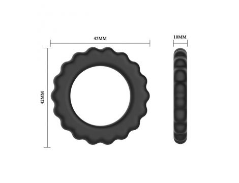 Pierścień erekcyjny Baile Titan Ring silikonowy czarny wodoodporny - 4