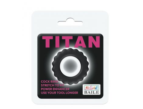 Pierścień erekcyjny Baile Titan Ring silikonowy czarny wodoodporny - 6