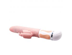 Wibrator króliczek Baile Hot Butterfly rozgrzewający cielisty USB