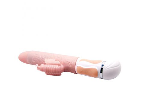 Wibrator króliczek Baile Hot Butterfly rozgrzewający cielisty USB