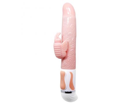 Wibrator króliczek Baile Hot Butterfly rozgrzewający cielisty USB - 2