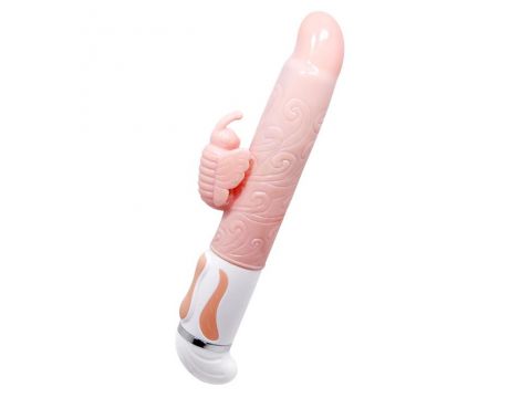 Wibrator króliczek Baile Hot Butterfly rozgrzewający cielisty USB - 3