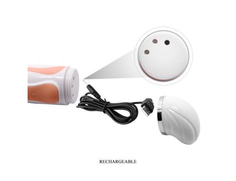 Wibrator króliczek Baile Hot Butterfly rozgrzewający cielisty USB - 6