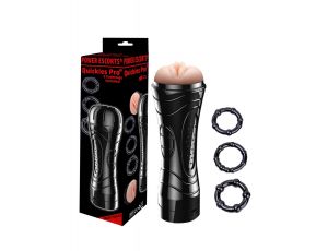 Masturbator wibrujący Quickies Pro Power Escorts 27 cm z cockringami