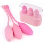 Kulki waginalne silikonowe Toyz4lovers różowe do Kegla 3 szt 15,5 cm - 2