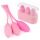 Kulki waginalne silikonowe Toyz4lovers różowe do Kegla 3 szt 15,5 cm