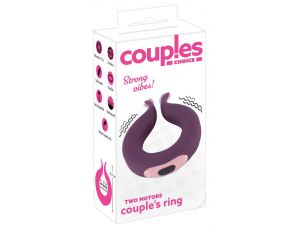 Pierścień erekcyjny wibrujący Couples Choice dwa silniki silikonowy USB