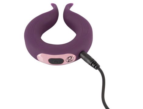 Pierścień erekcyjny wibrujący Couples Choice dwa silniki silikonowy USB - 18