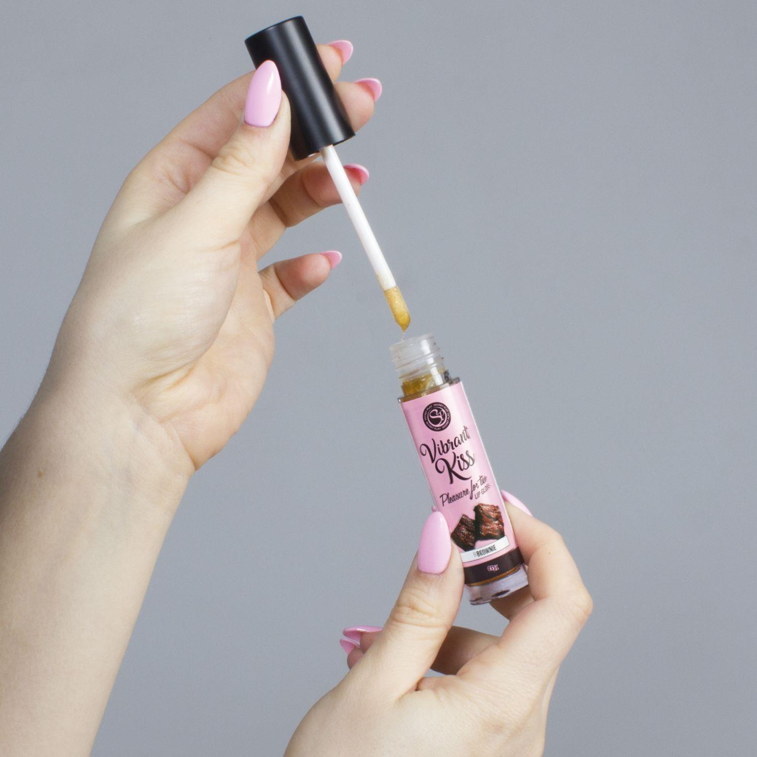 błyszczyk do seksu oralnego całowania smak brownie