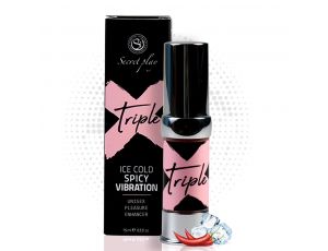 Żel Triple X 3w1 unisex chłodzący rozgrzewający wibrujący Secret Play 15ml