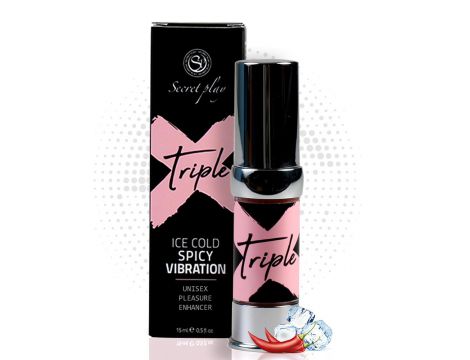 Żel Triple X 3w1 unisex chłodzący rozgrzewający wibrujący Secret Play 15ml