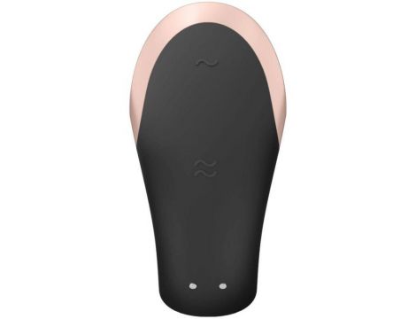 Wibrator Satisfyer Double Love dla pary czarny silikonowy USB 9cm - 4