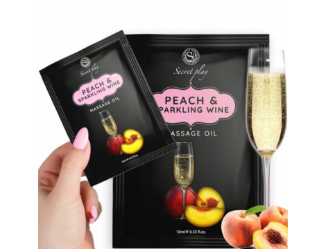 Olejek do masażu brzoskwinia i wino musujące Secret Play 10 ml
