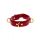 Obroża Taboom D Ring Deluxe czerwona 43 cm