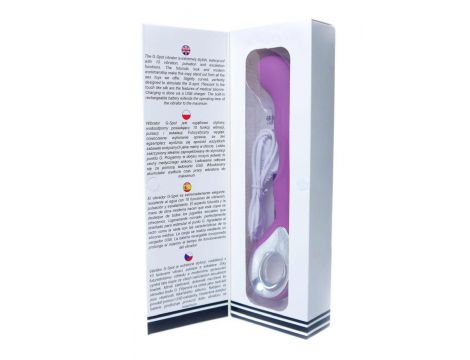 Wibrator punktu G silikonowy B Series Magic fioletowy USB 20 cm - 13