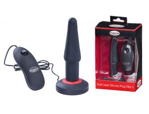 Wibrujący korek analny Malesation Dual Layer Silicone z pilotem