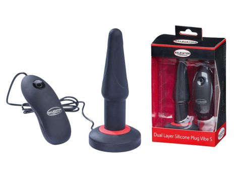 Wibrujący korek analny Malesation Dual Layer Silicone z pilotem