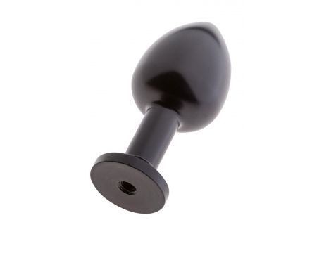 Korek analny aluminiowy Malesation z przyssawką mały czarny - 4