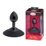Korek analny aluminiowy Malesation z przyssawką mały czarny - 2