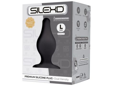 Korek analny silikonowy Silexd Model 2 L czarny 10 cm - 4