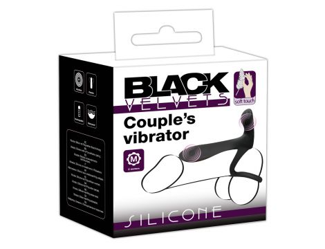 Pierścień wibrujący Black Velvets silikonowy USB 14 cm - 2
