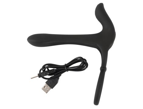 Pierścień wibrujący Black Velvets silikonowy USB 14 cm - 4