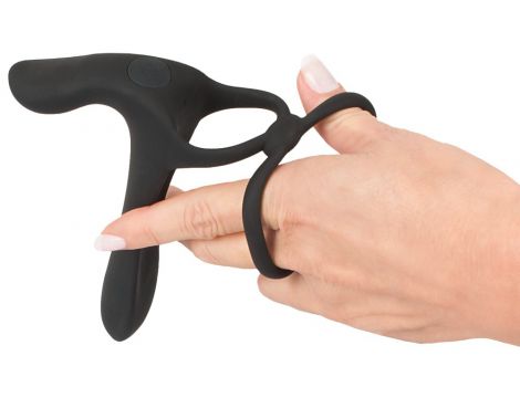 Pierścień wibrujący Black Velvets silikonowy USB 14 cm - 16