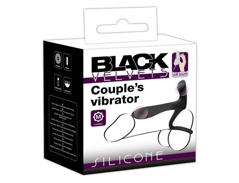 Pierścień wibrujący Black Velvets silikonowy USB 14 cm