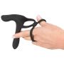 Pierścień wibrujący Black Velvets silikonowy USB 14 cm - 16
