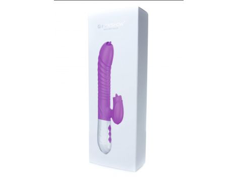 Różowy silikonowy wibrator USB 7 funkcji z pchnięciem i ogrzewaniem - 21