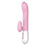 Różowy silikonowy wibrator USB 7 funkcji z pchnięciem i ogrzewaniem - 3