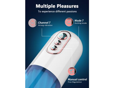 Masturbator wibrujący z ssaniem B Series Fox USB - 9