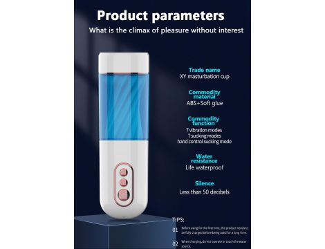 Masturbator wibrujący z ssaniem B Series Fox USB - 17