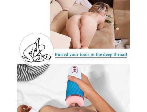 Masturbator wibrujący z ssaniem B Series Fox USB - 10