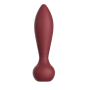 Wibrujący korek analny silikonowy Romance Romy bordowy z pilotem USB - 6