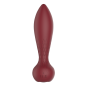Wibrujący korek analny silikonowy Romance Romy bordowy z pilotem USB - 8