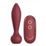 Wibrujący korek analny silikonowy Romance Romy bordowy z pilotem USB - 5