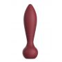 Wibrujący korek analny silikonowy Romance Romy bordowy z pilotem USB - 9